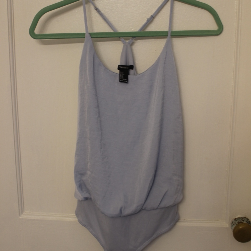 Baby Blue Bodysuit with Adjustable Straps
